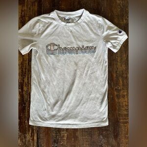 Champion White Short Sleeve Tee with Vintage Graphic